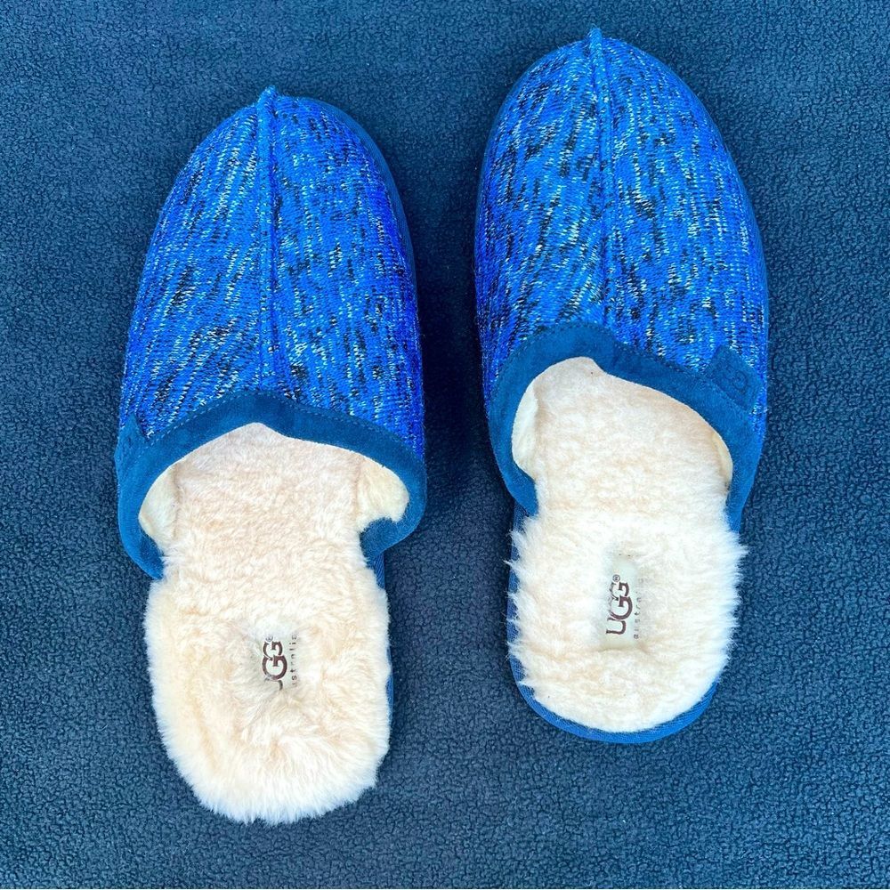 NEW Men’s UGG Scuff Knit Slippers Blue Size 9